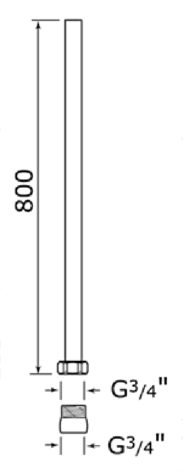 Perrin and Rowe 5395 bath shower mixer outlet connector hose 800mm 31.5 inch plumbing component