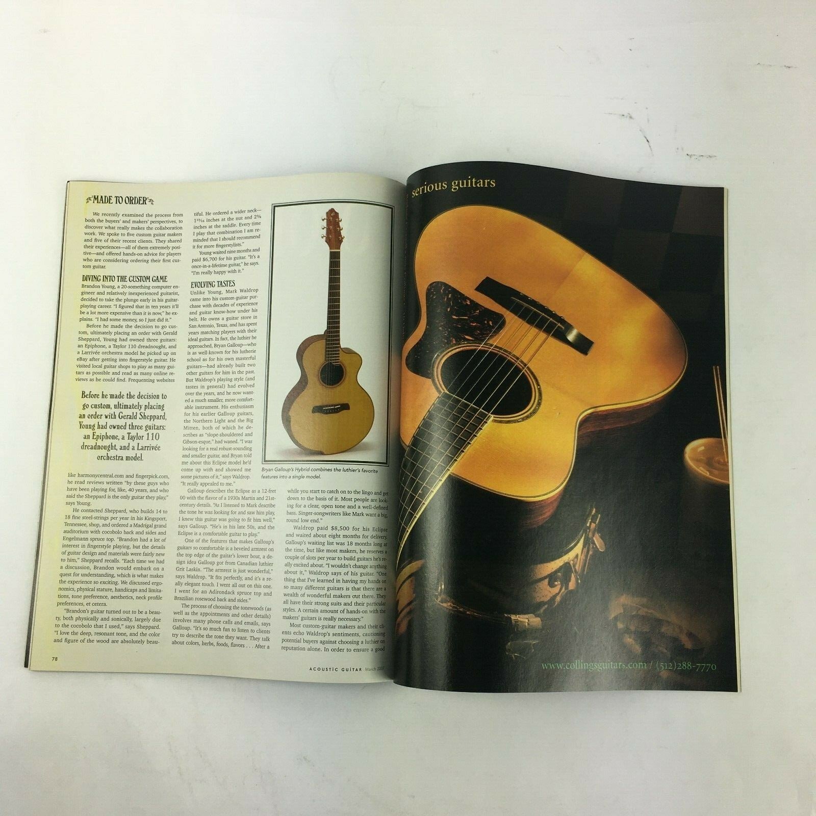March 2007 Acoustic Guitar World Magazine Custom Guitars JohnRenbourn JoshGraves