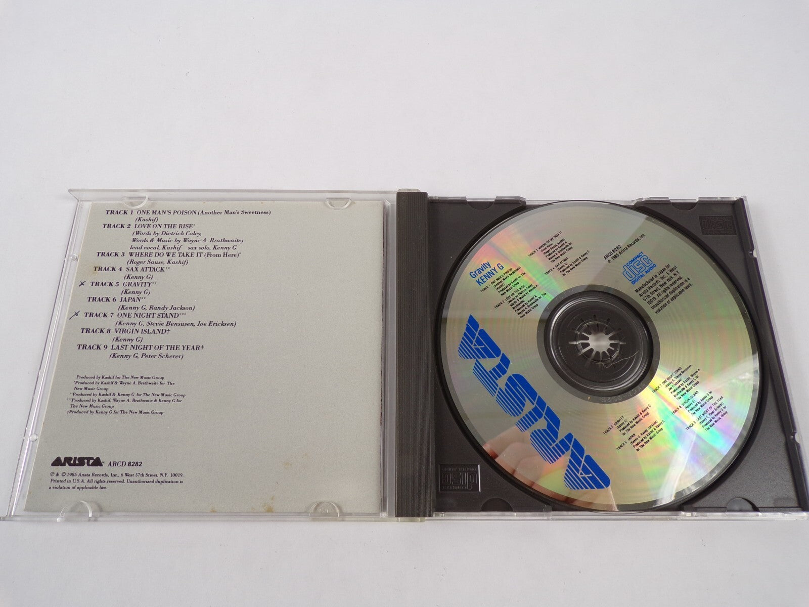 Kenny G/Gravity One Man's Poison Love On The Rise Where Do We' Take It Sax CD#12