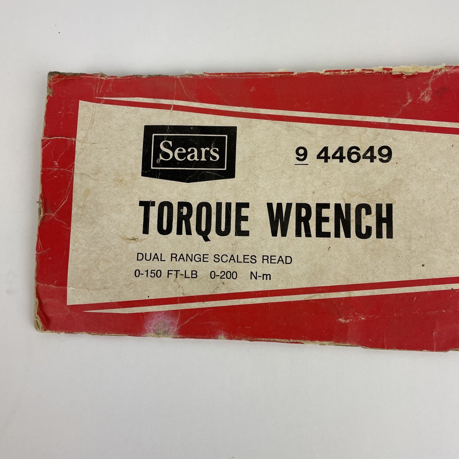 Sears Craftsman Torque Wrench 9-44641 - 1/2" Drive Duel Range Scales 0-150 FT-LB