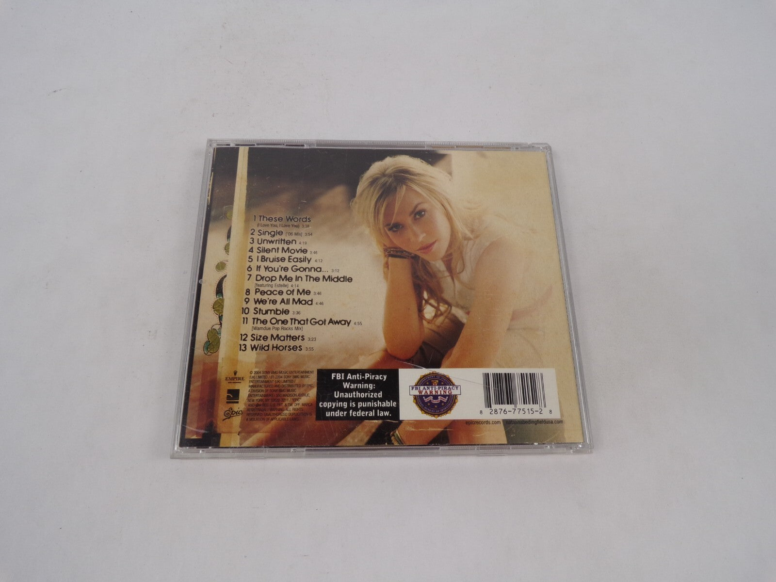 Natasha Bedingfield Unwritten These Words Single Silent Movie I Bruise EasiCD#70
