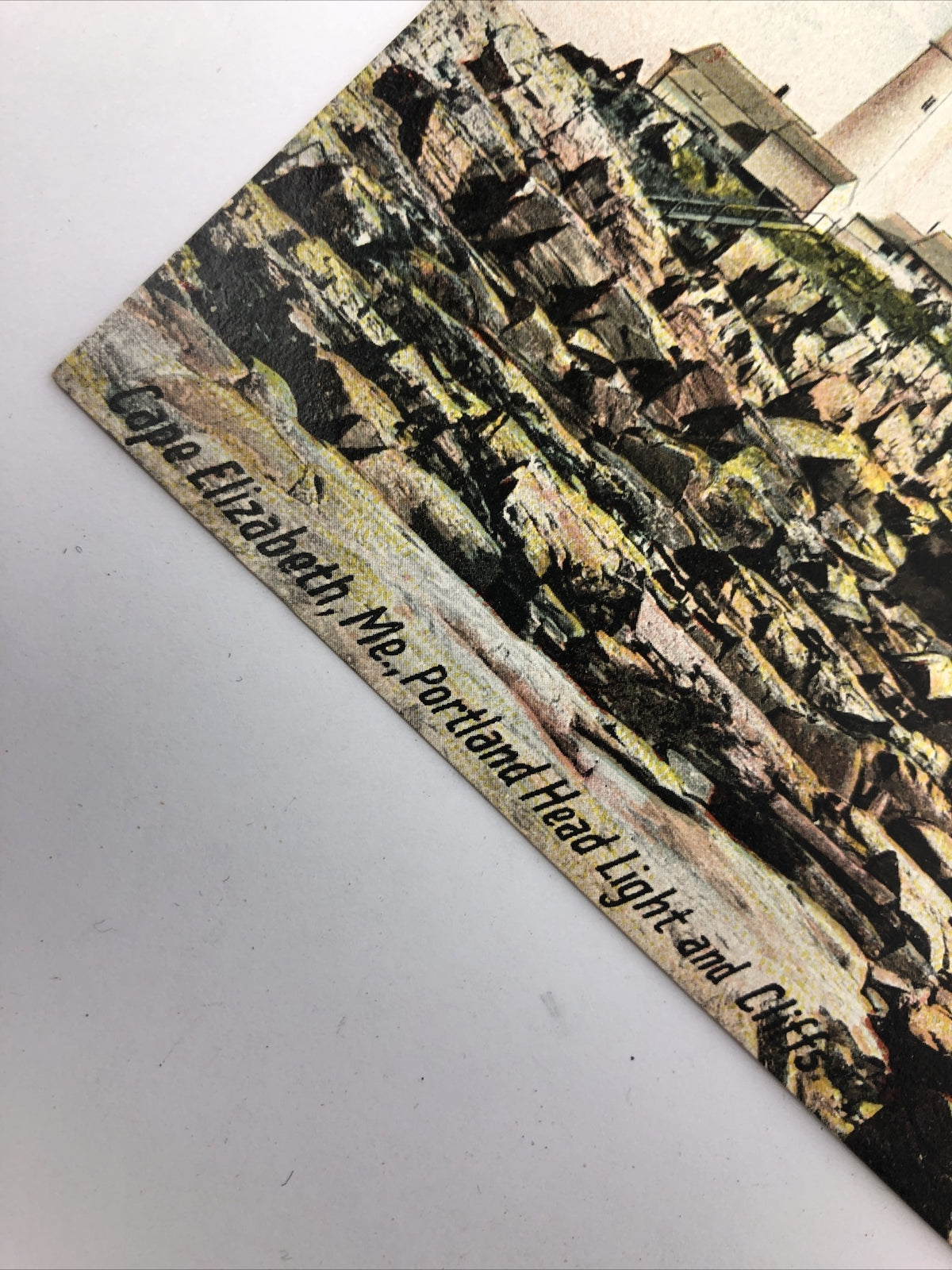 NOS Vintage Postcard *VGC* Portland Headlight and Cliffs Cape Elizabeth Maine