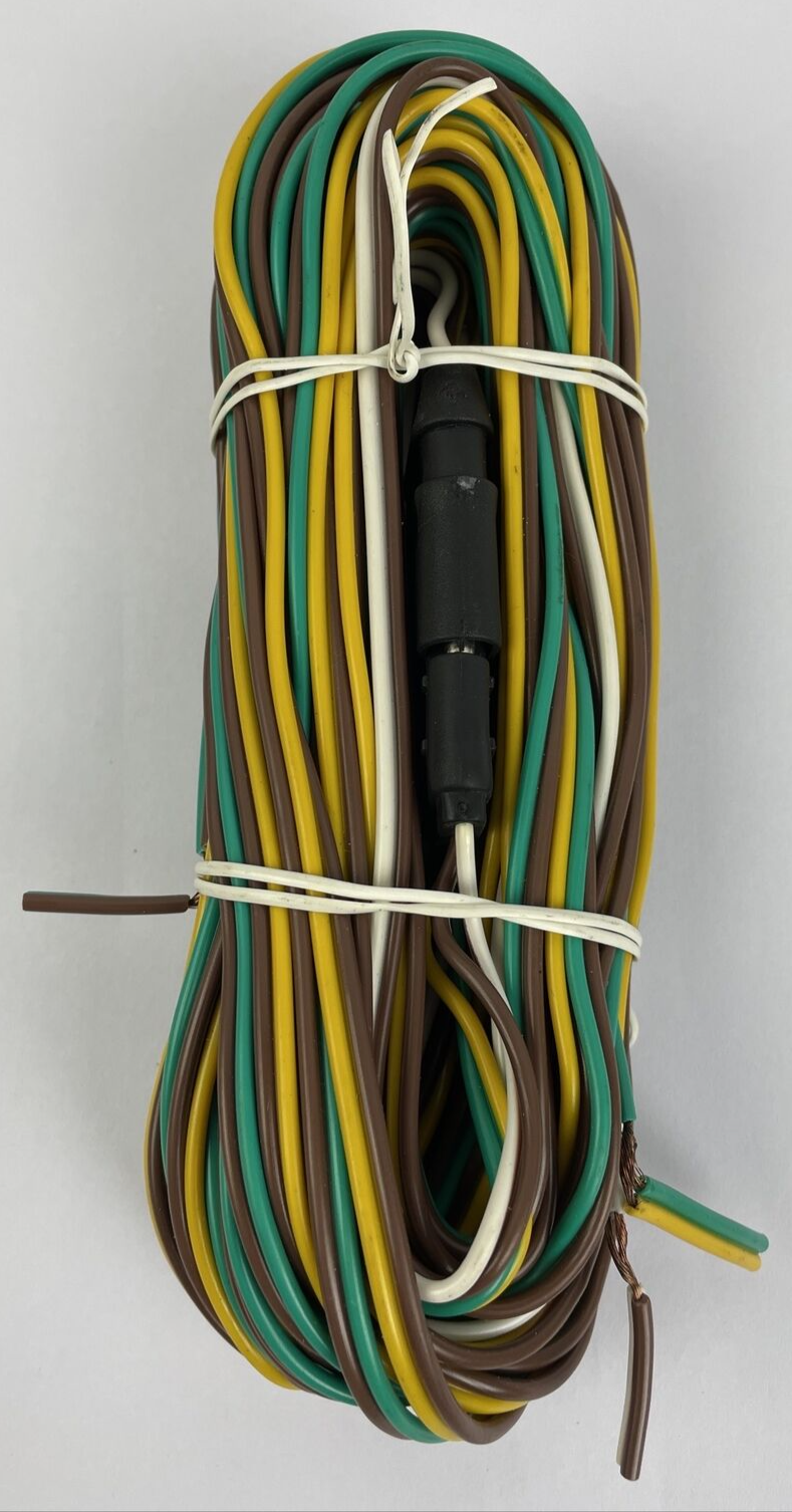 25 inch 4 pole flat wiring harness male female trailer connector kit for lights and electrical connection