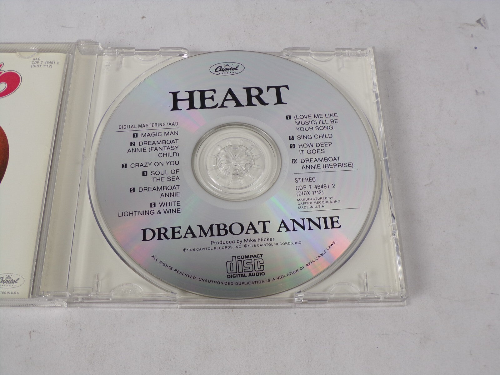 Heart Dreamboat Annie Magic Man Crazy On You Soul Of The Sea White LightninCD#62