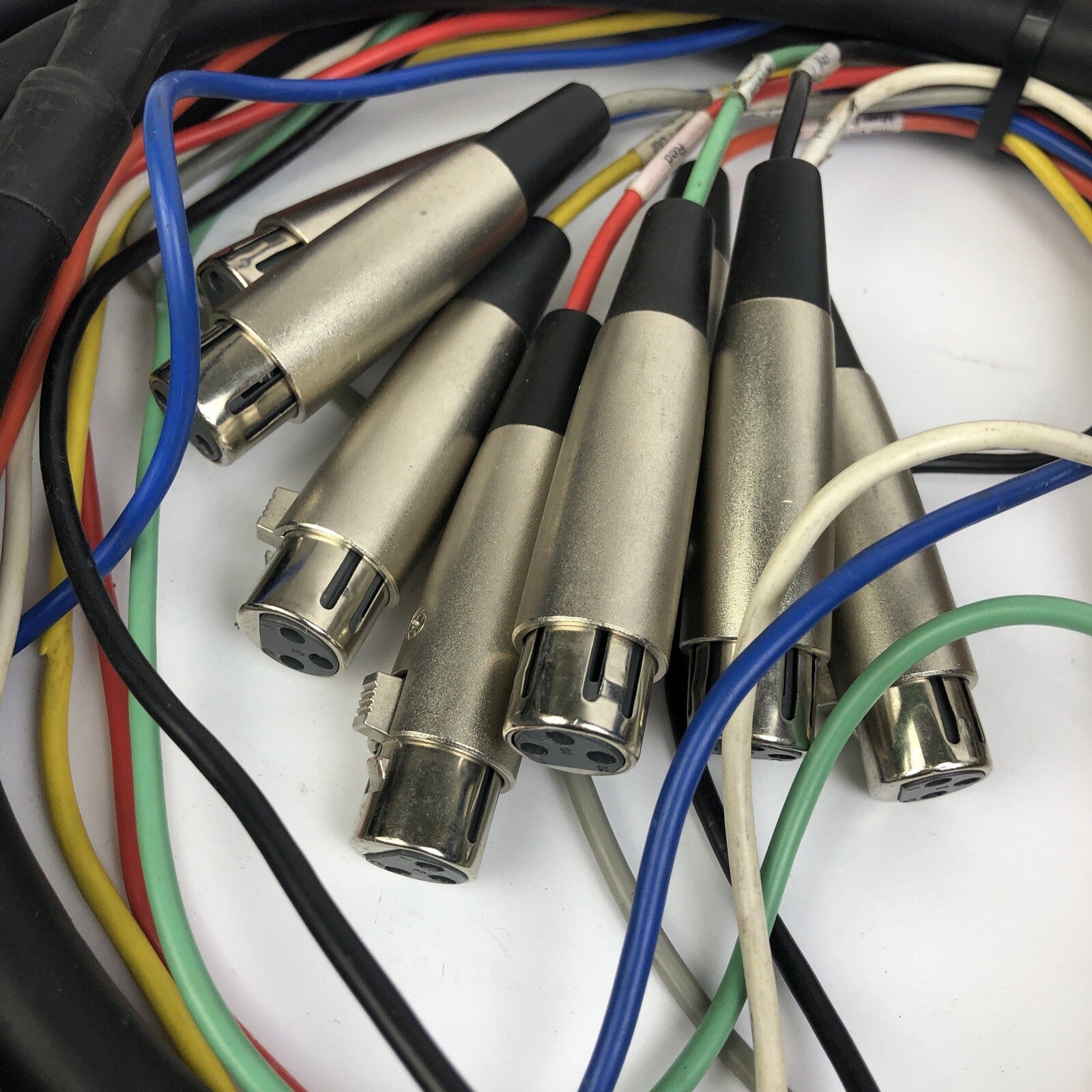 16' 8 x XLR 3 pin Female Jack to 8 x 1/4" 6.35mm Mono Male Plug Microphone Cable