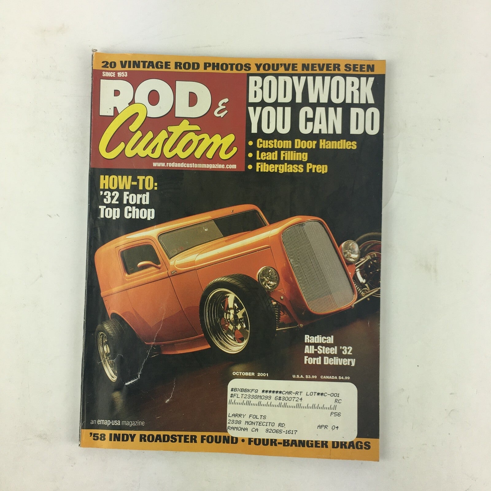 October 2001 Rod & Custom Magazine Bodywork You Can Do Custom Door Handles