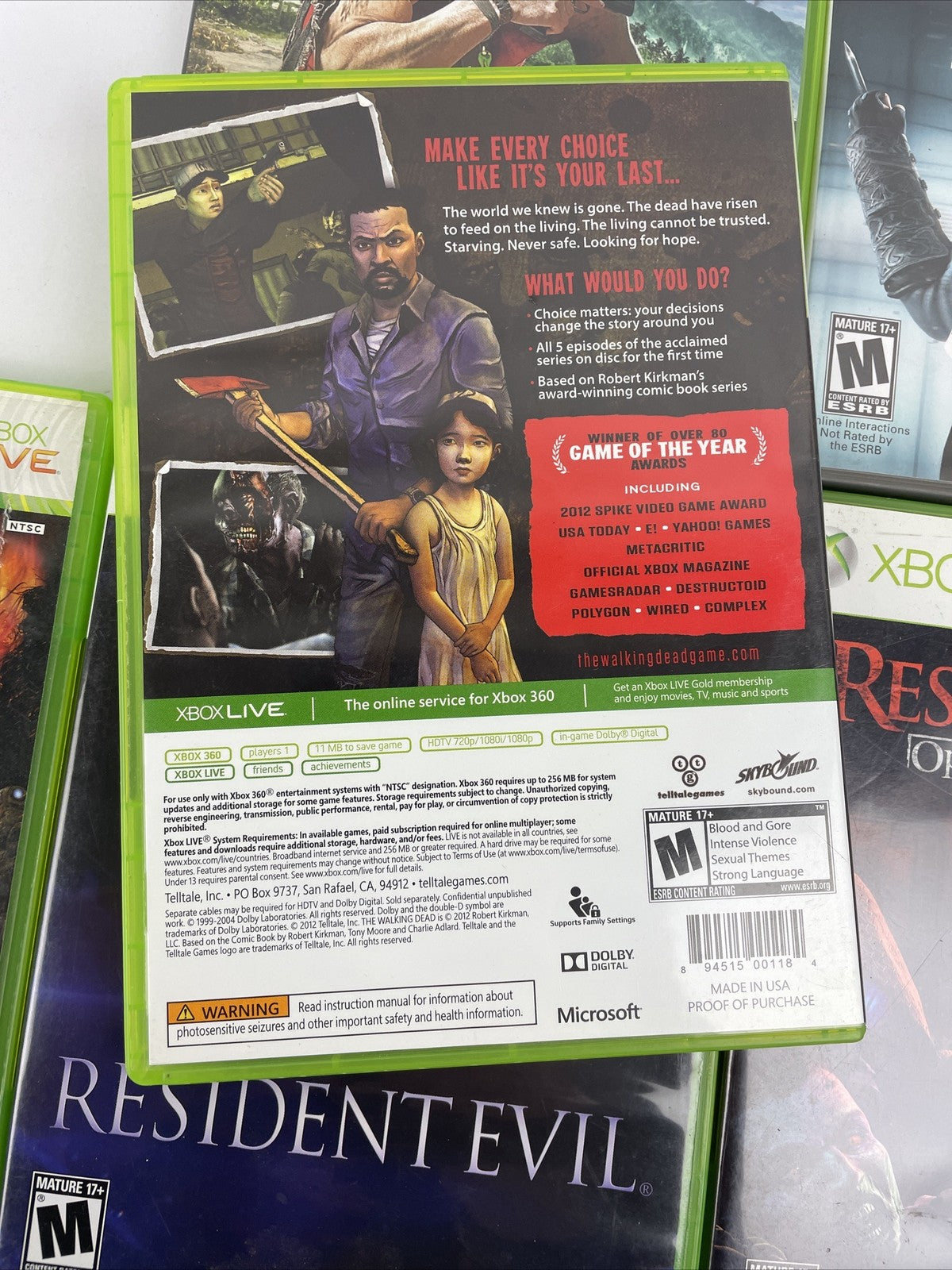 6 x XBOX 360 Action War Game Lot Complete W/ Manuals Resident Evil, Gears of War