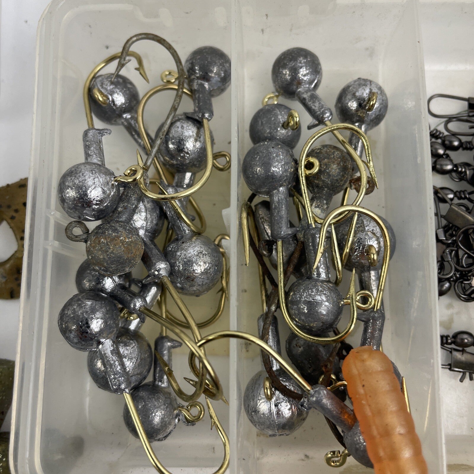Huge Lot Bass Fishing Soft Lure - Worms Minnows Jig Grub Fishtrap Plastic Rubber