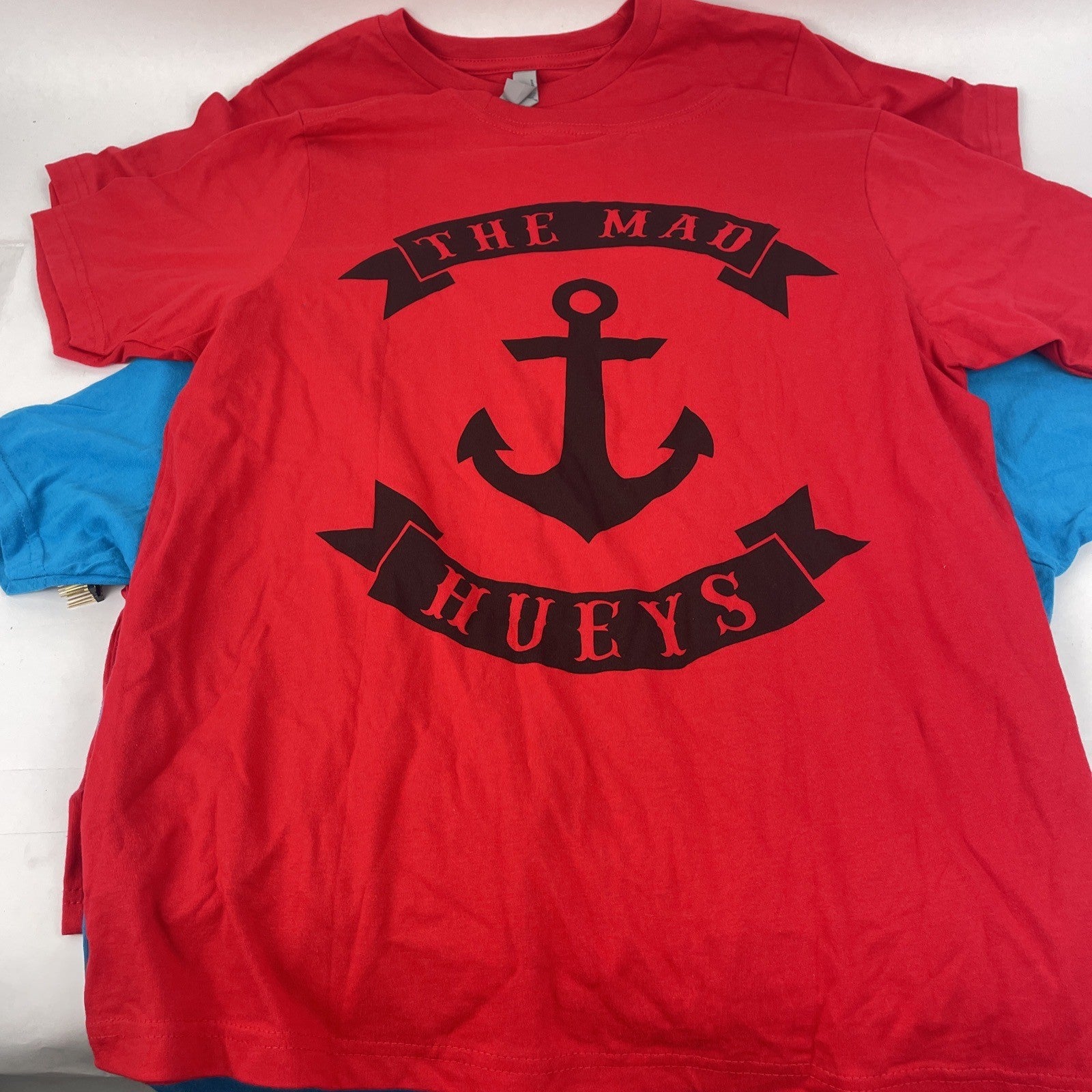 Lot of 3 x NEW Original THE MAD HUEYS Ocean Fishing T-Shirts 2 x Red 1 x Teal