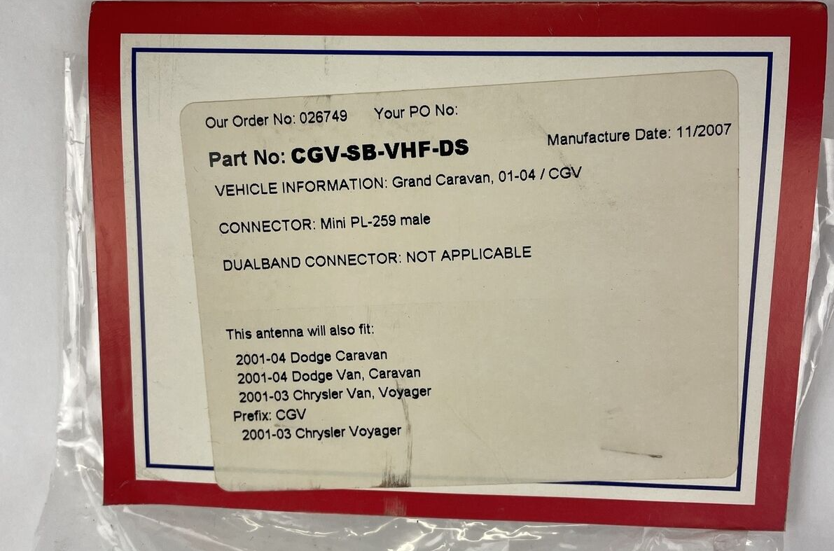 NOS STI-CO CGV-SN-VHF-DS antenna for 2001-04 Grand Caravan