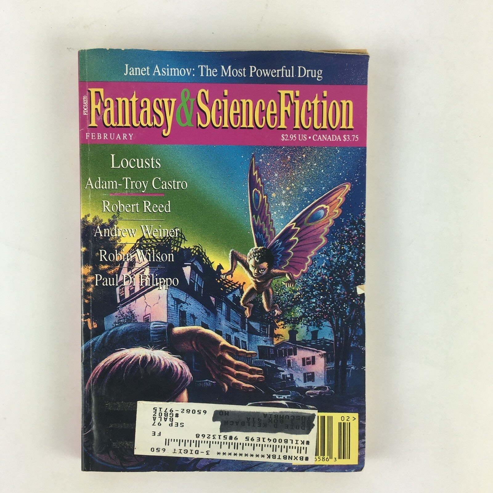 Feb Fantasy & Science Fiction Locusts Adam-Troy Castro Robert Reed Janet Asimov