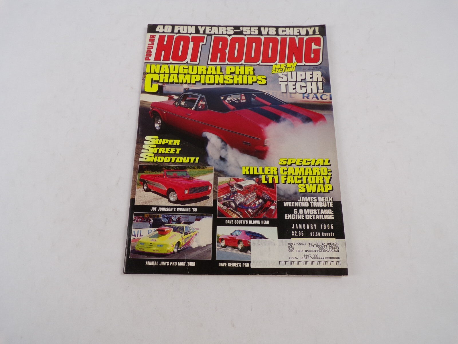 January 1995 Hot Rodding Magazine Inaugural PHR Championships 40Fun Years-'55V8