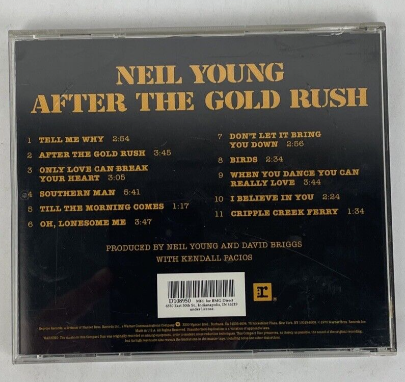 Neil Young : After the Gold Rush Digital Audio CD (1987) Reprise Records
