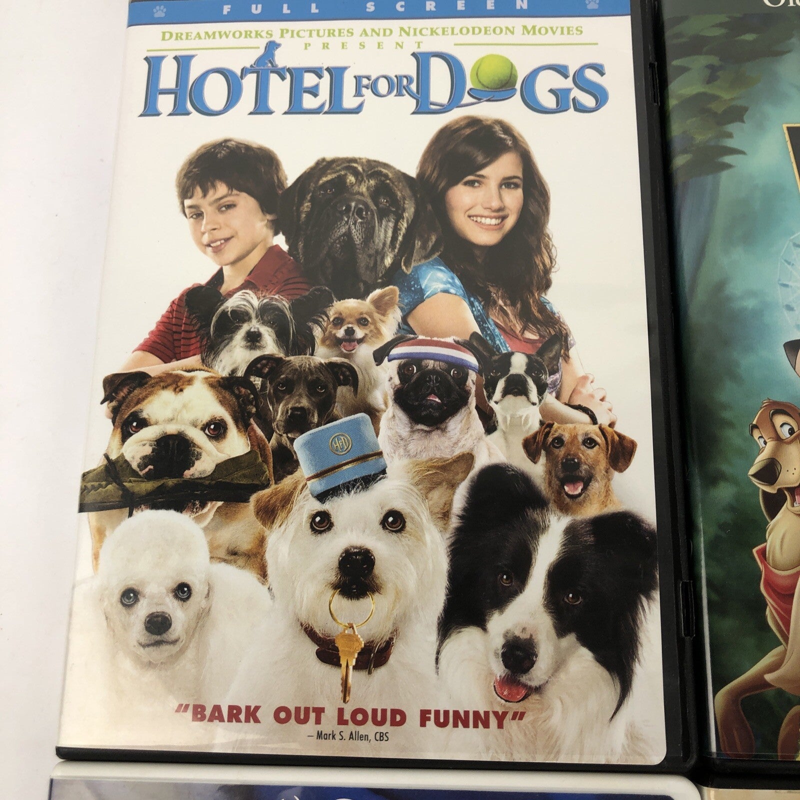 Dog Lovers Movie 4 DVD Lot: Underdog, Chestnut, Hotel For Dogs, Fox & Hound 2