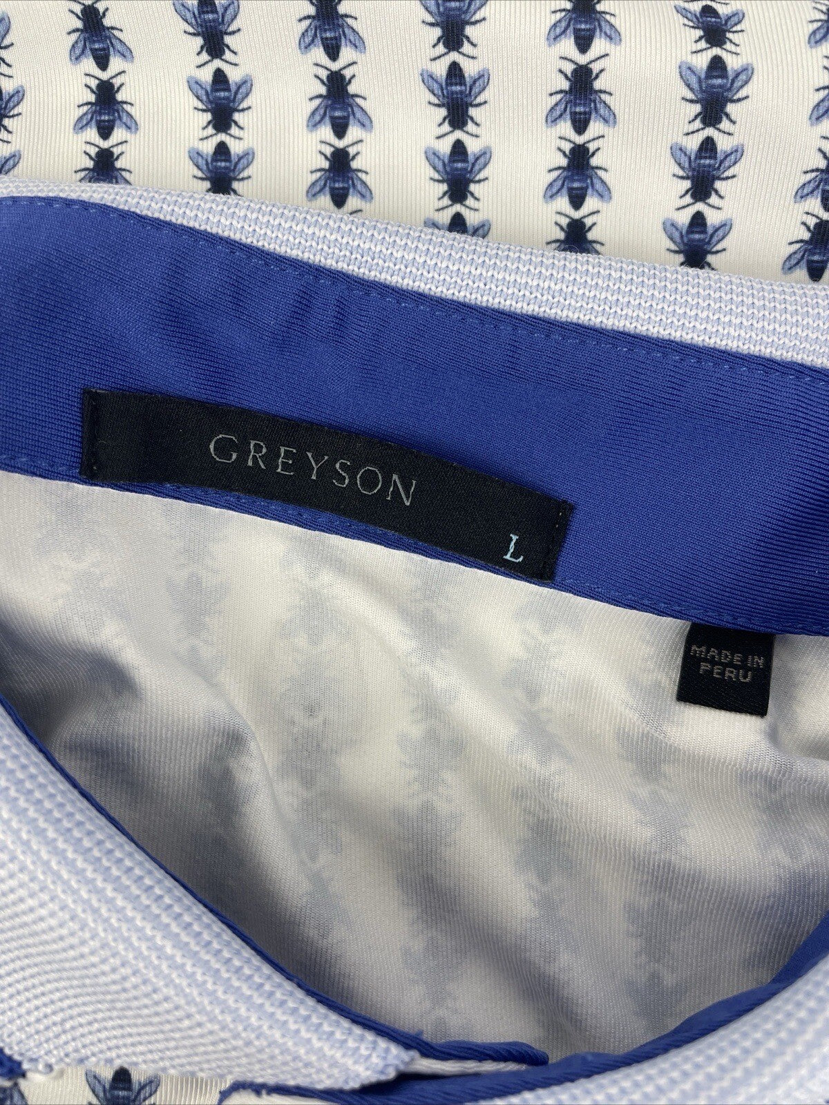 Greyson Men's Large Phoenix & Bees Soft Golf Polo Shirt Royal Dornoch Scotland