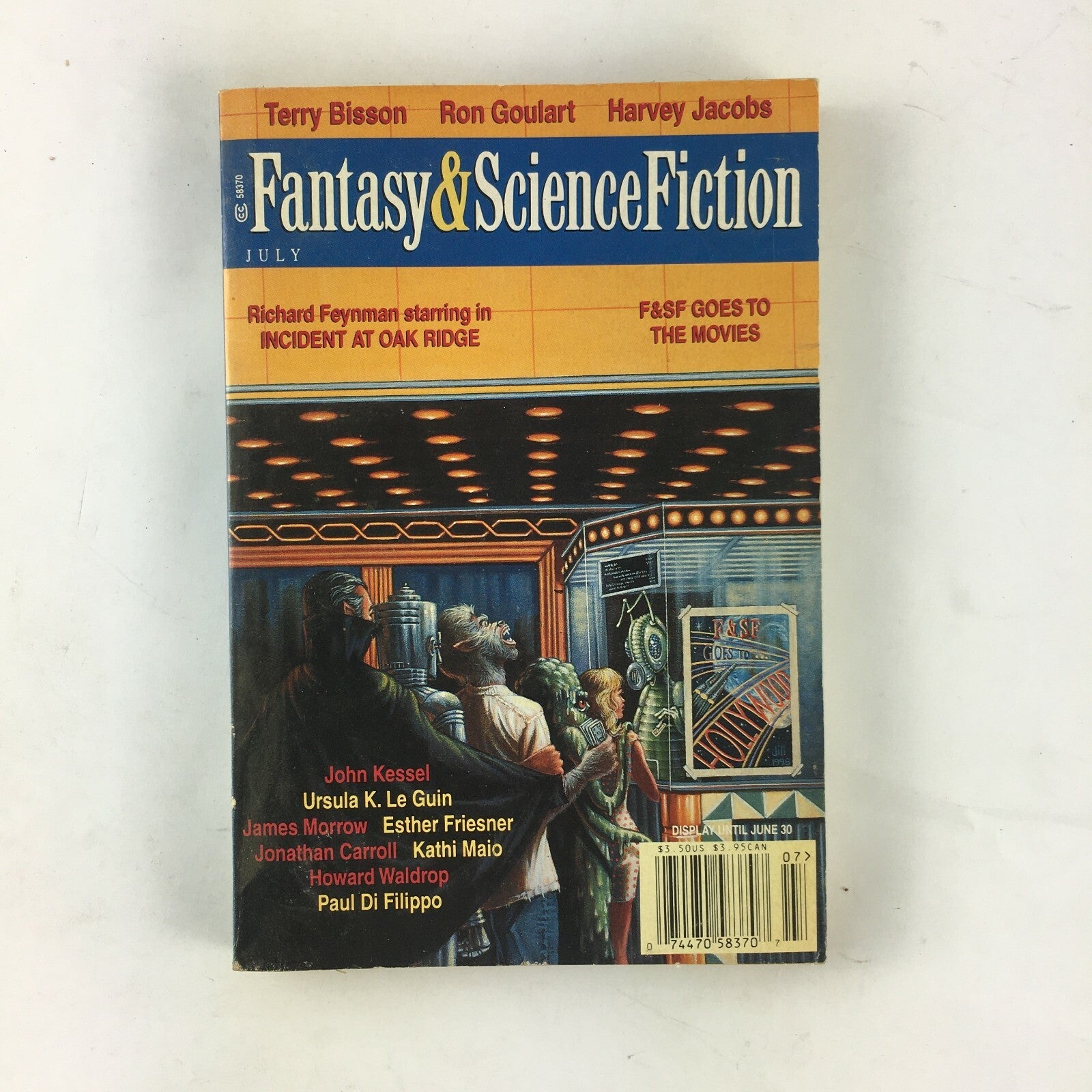 July Fantasy&Science Fiction Magazine Terry Bisson Ron Goulart Harvey Jacobs