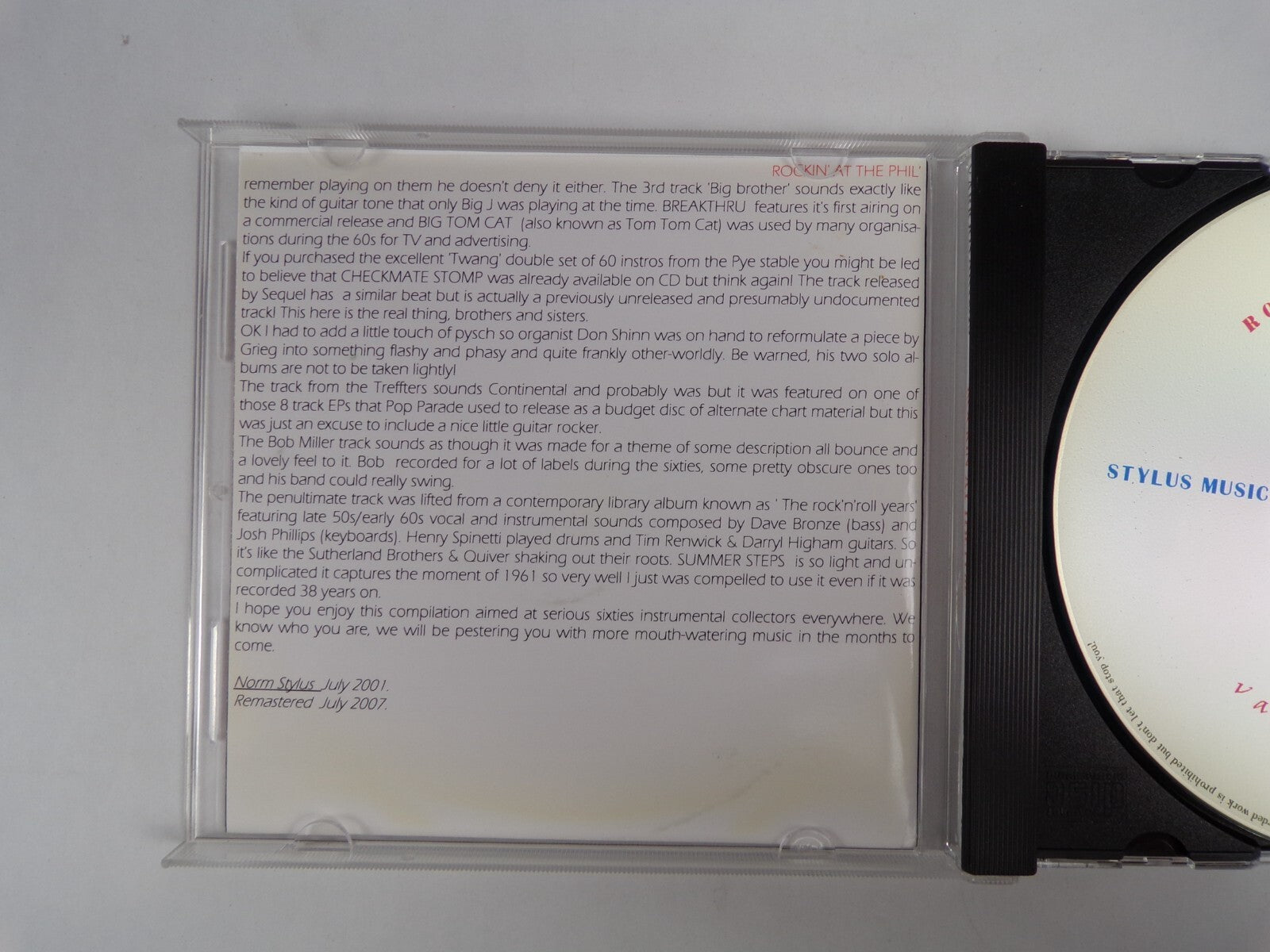 Rockin At The Phil More Mouth Watering 60'S Instrumentals CD #14