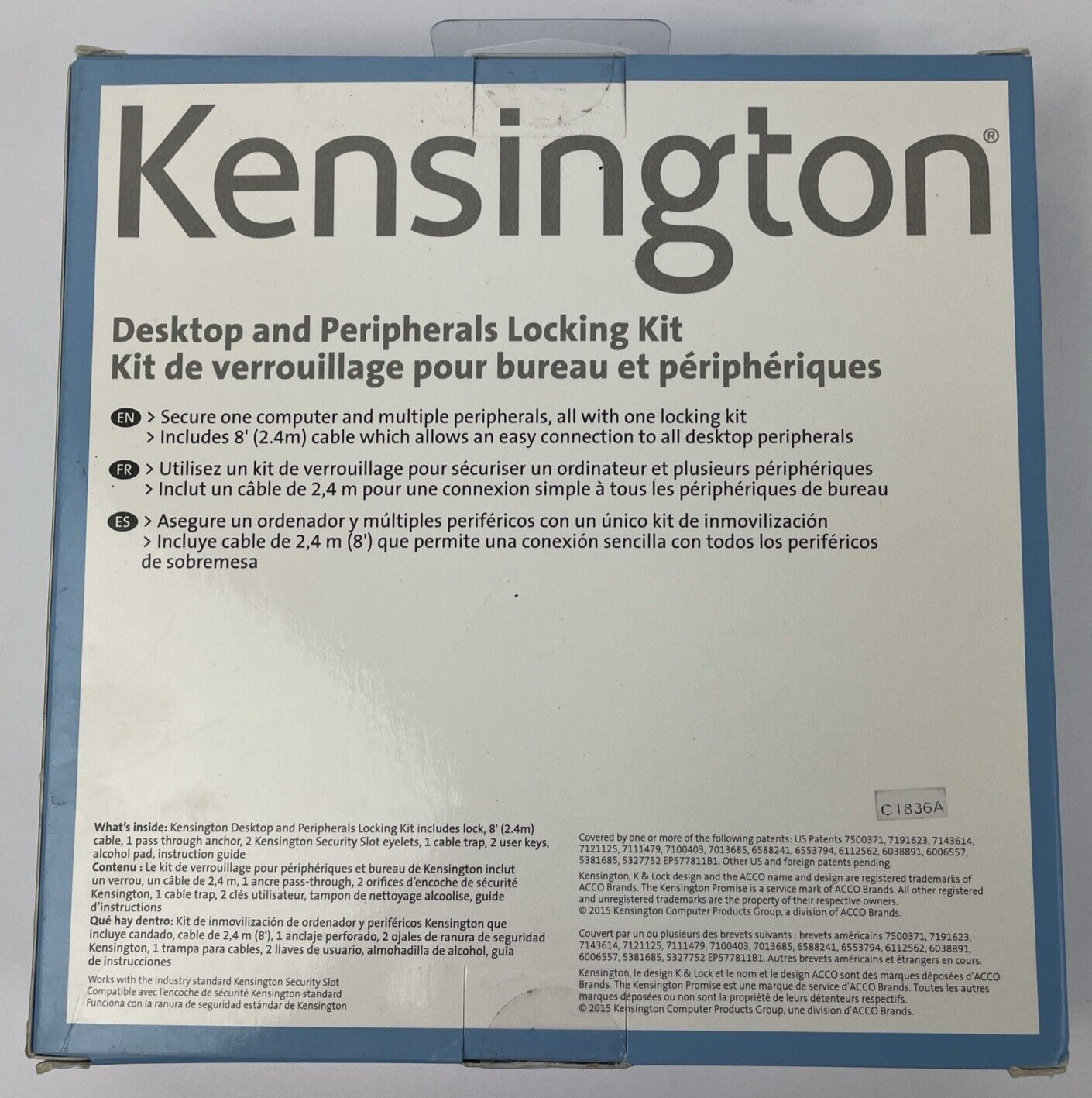 New Kensington K64615US Desktop Computer and Peripherals Locking Kit - LOOK