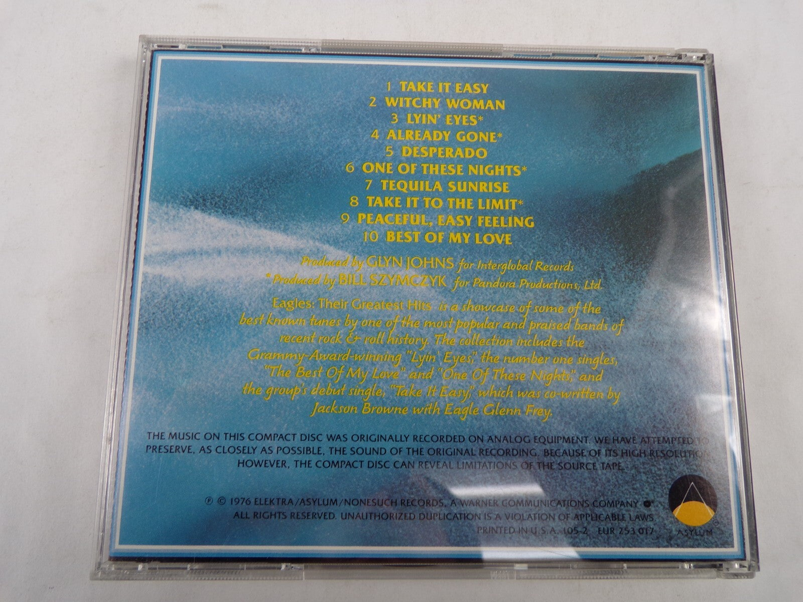 The Eagles Their Their Greatest Hits Take It Easy Best Of My Love CD#57