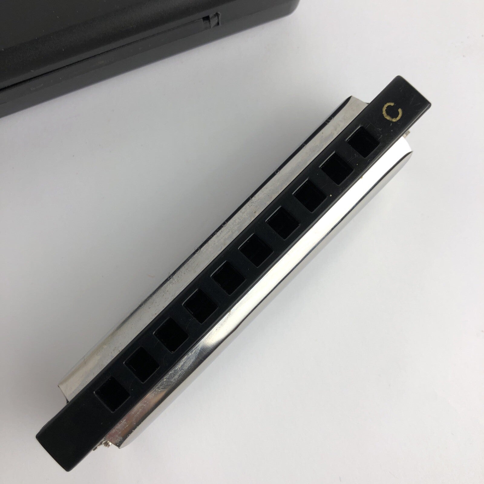 Swan Blues Power 10 Hole C Key Harmonica With Case + Instructions VGC Condition
