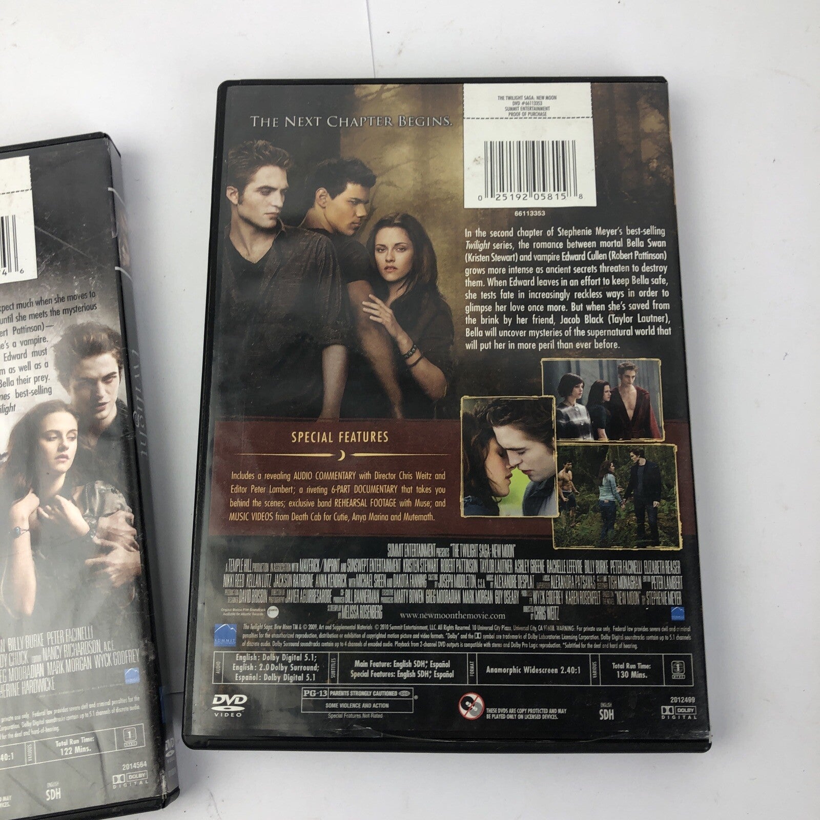 Twilight (DVD, 2009, 3-Disc Set, Deluxe Edition) & New moon dvd