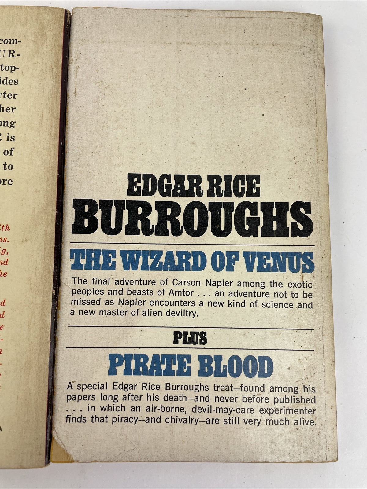 Lot Of 2 Edgar Rice Burroughs Vintage Paperbacks - The Mucker - Wizard of Venus