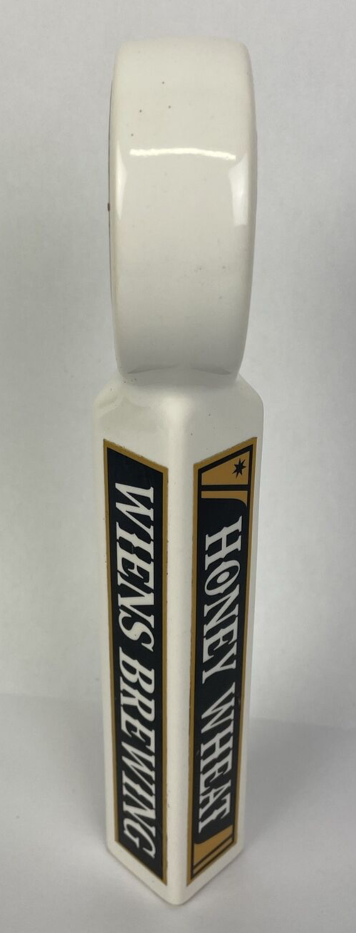 Wiens Brewing Company 2012 HONEY Wheat Ale Beer Ceramic Tap Handle 10" - LOOK