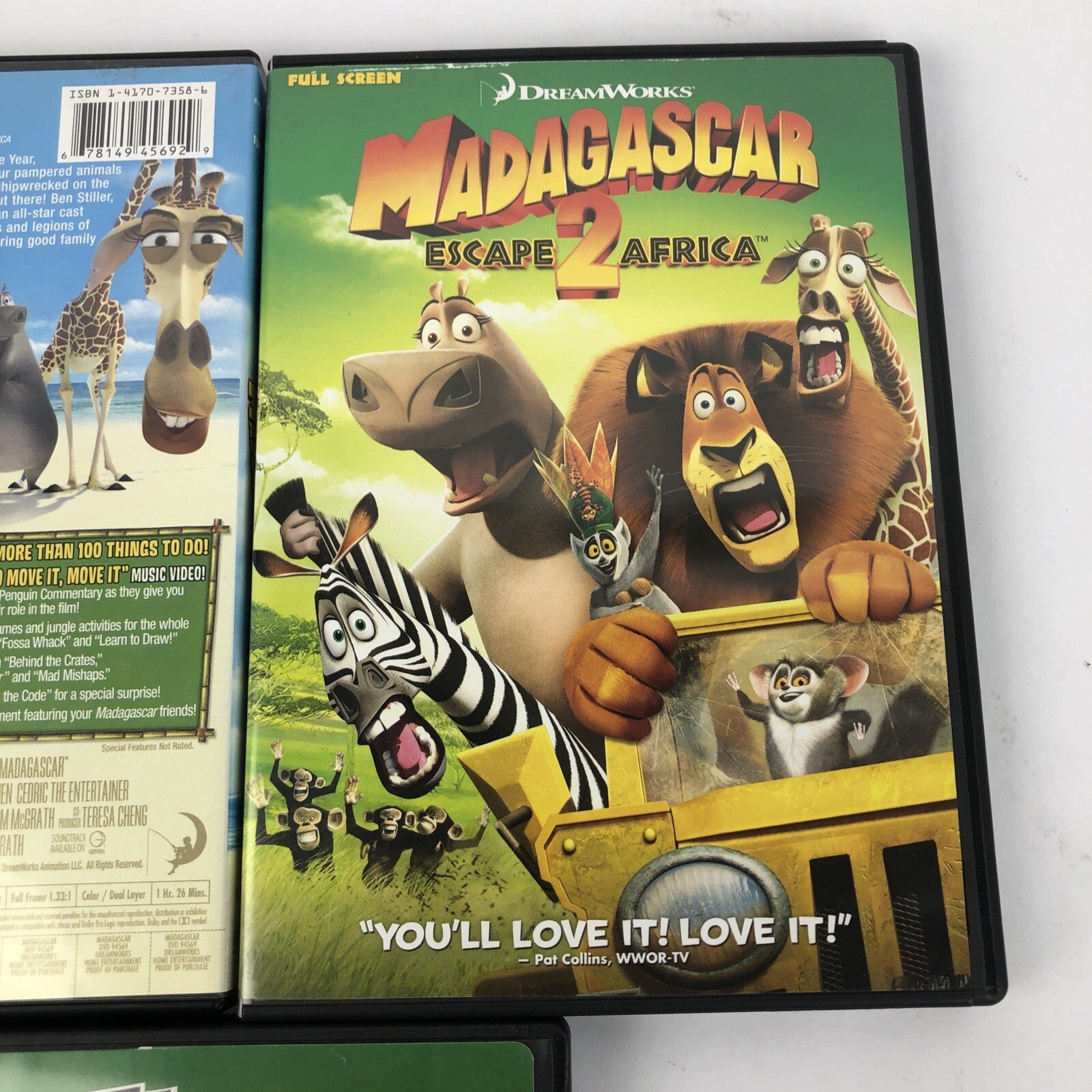 3 MADAGASCAR DVD Lot: 1; ESCAPE 2 AFRICA; The Penguins of Madagascar -Mint Discs