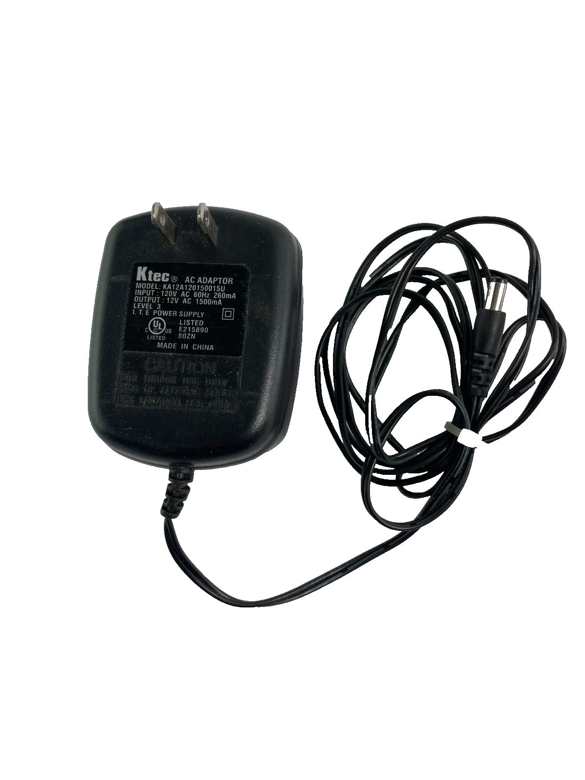 Geniune Ktec KA12A120150015U Output 12V 1.5 A AC Power Supply AC Adapter #A85