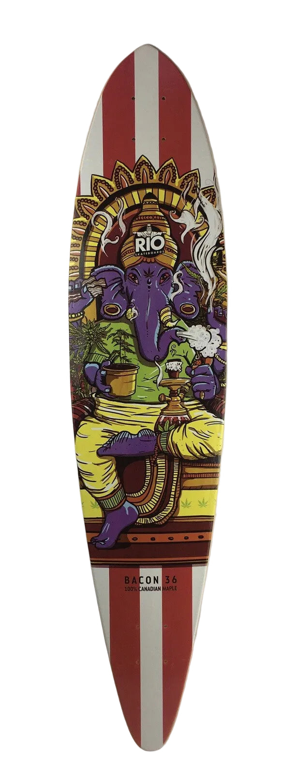 Rio Buddha Pintail 9x39 7-ply maple top mount downhill longboard skateboard deck.