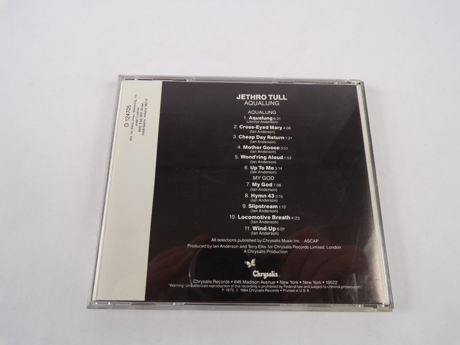 Jethro Tull Aqualung Cross Eyed Mary Cheap Day Return Mother Goose Up To CD#59