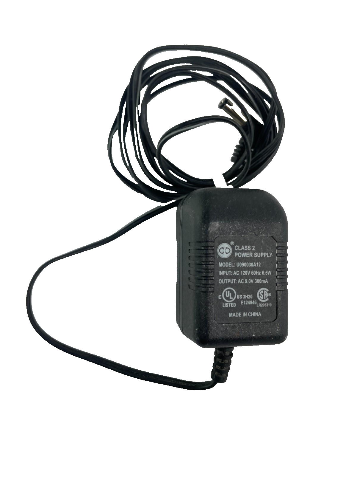 Geniune Class 2 Model U090030A12 Output 9V 0.30A Power Supply AC Adapter #A78