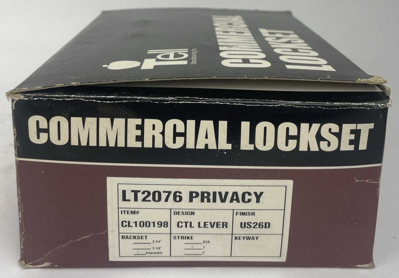 Tell Manufacturing LT2076 Series Privacy Lever Commercial LockSet - Chrome