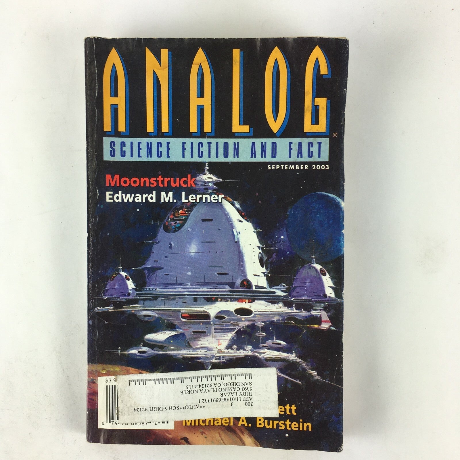 September 2003 Analog ScienceFiction Fact Magazine Moonstruck Edward M.Lerner