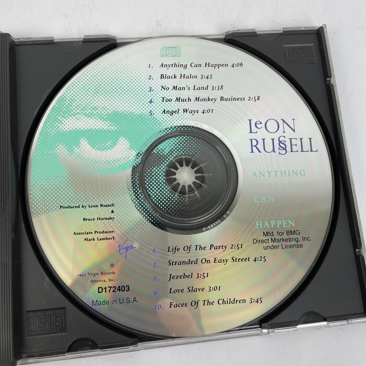 LEON RUSSELL - Anything Can Happen - Digital Audio CD, 1992 Virgin Records - PQR