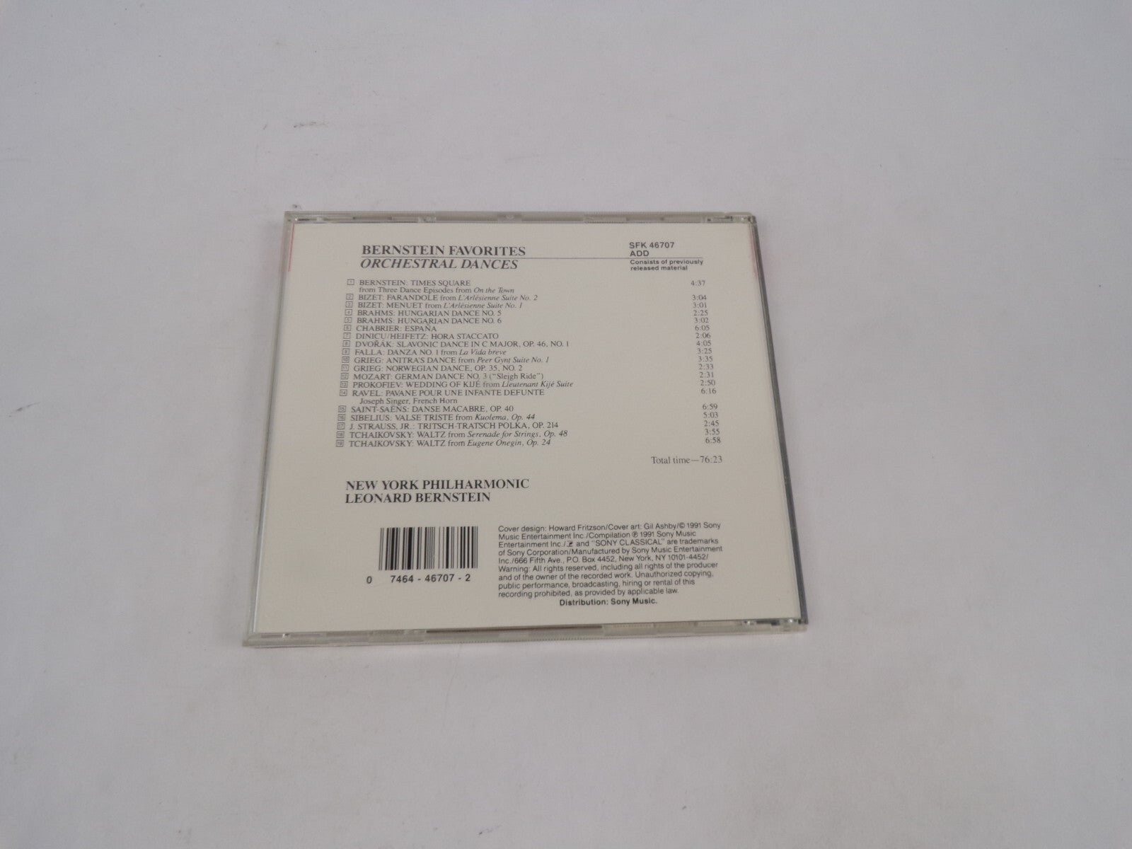 Bernstein Favorites Orchestral Dances Bizet: Farandole Bizet: Menuet BrahmsCD#69
