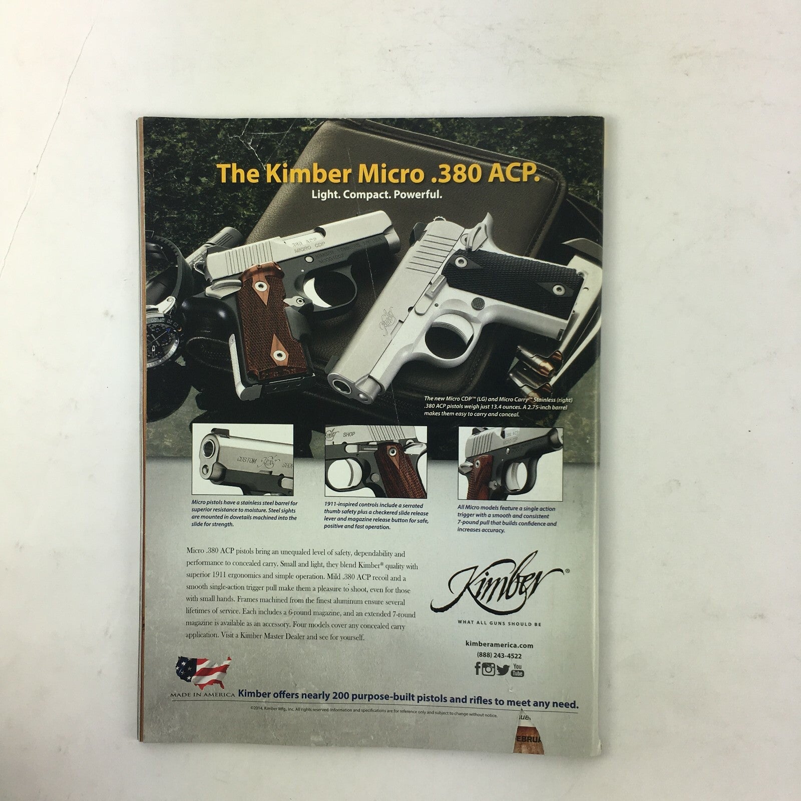 February 2015 Guns Magazine Full Size Compact .45 ACP Umarex .177 APX .22 LR