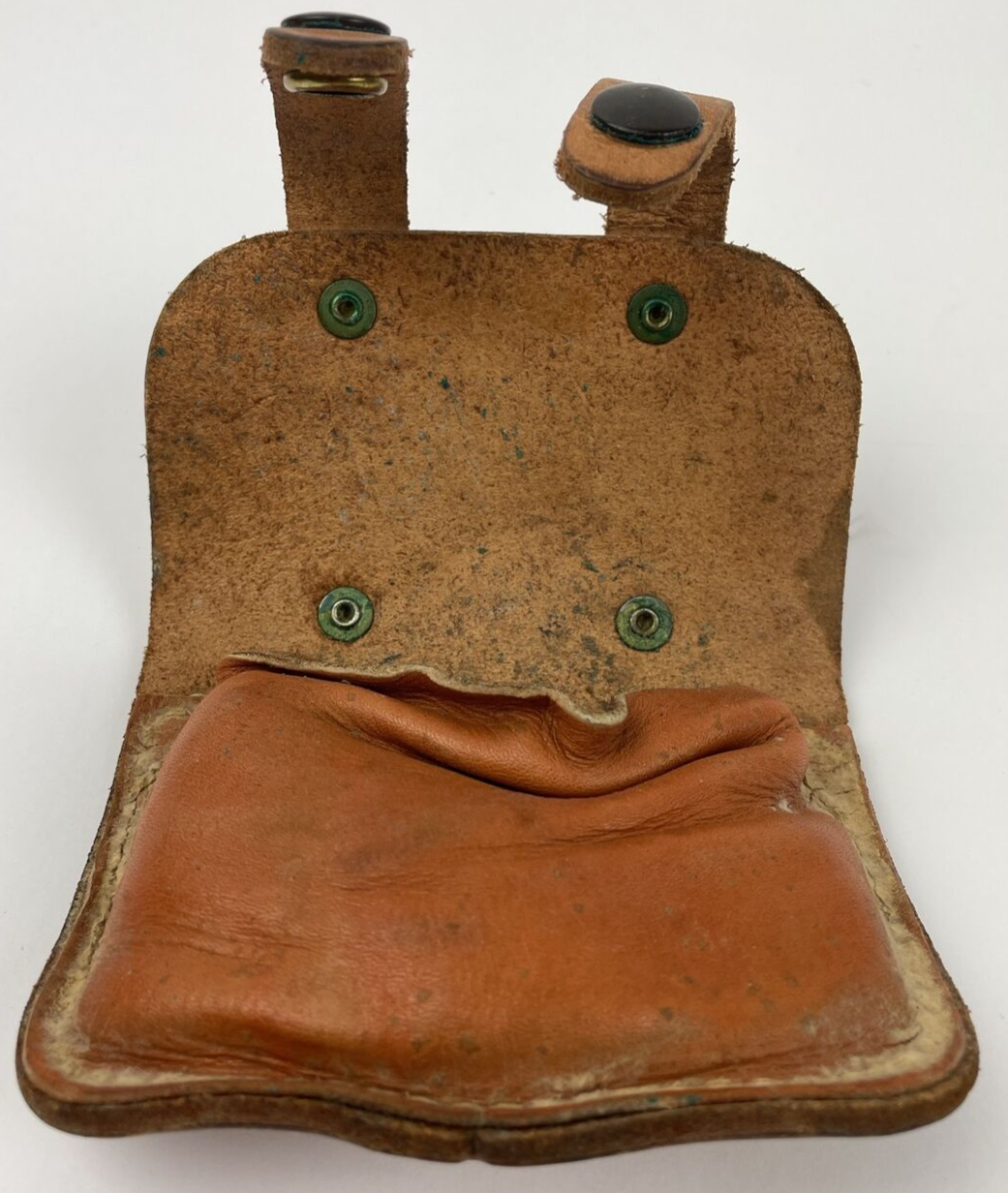 Vintage Ruff'n Ready Leather Belt Drop Snap Pouch Model 223 Fishing Hunting LOOK