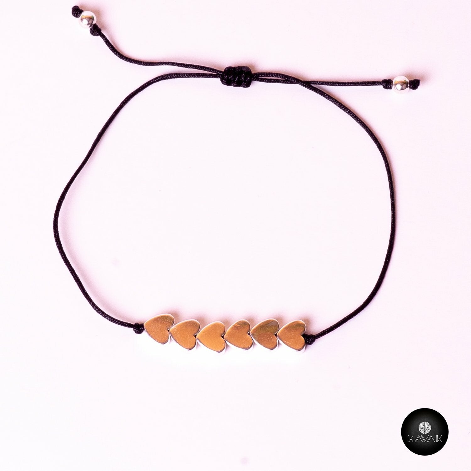 Kavak Handmade Women's Bracelet Copper Hearts Plain Heart Soul