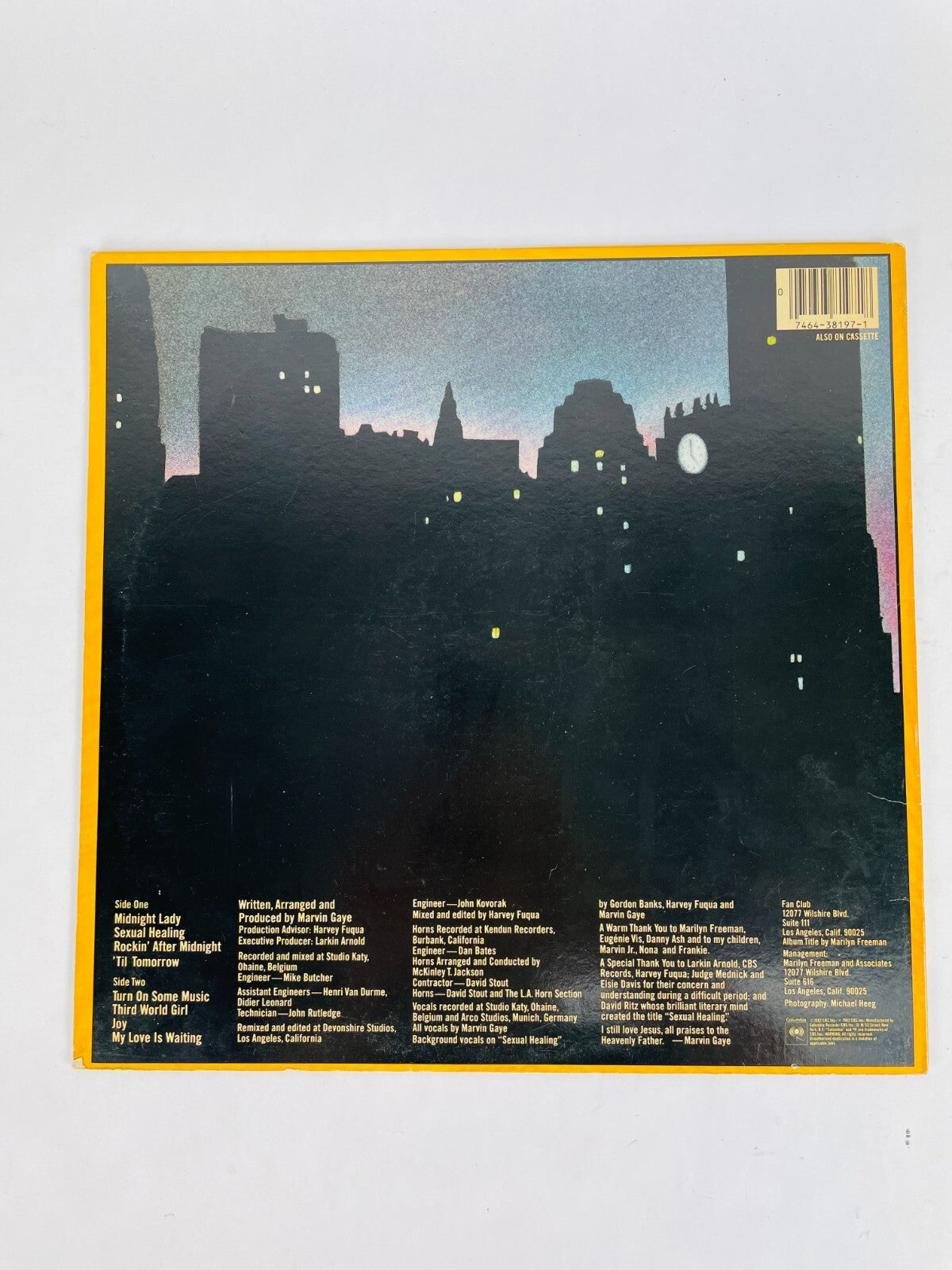 Marvin Gaye Midnight Love Vinyl Record