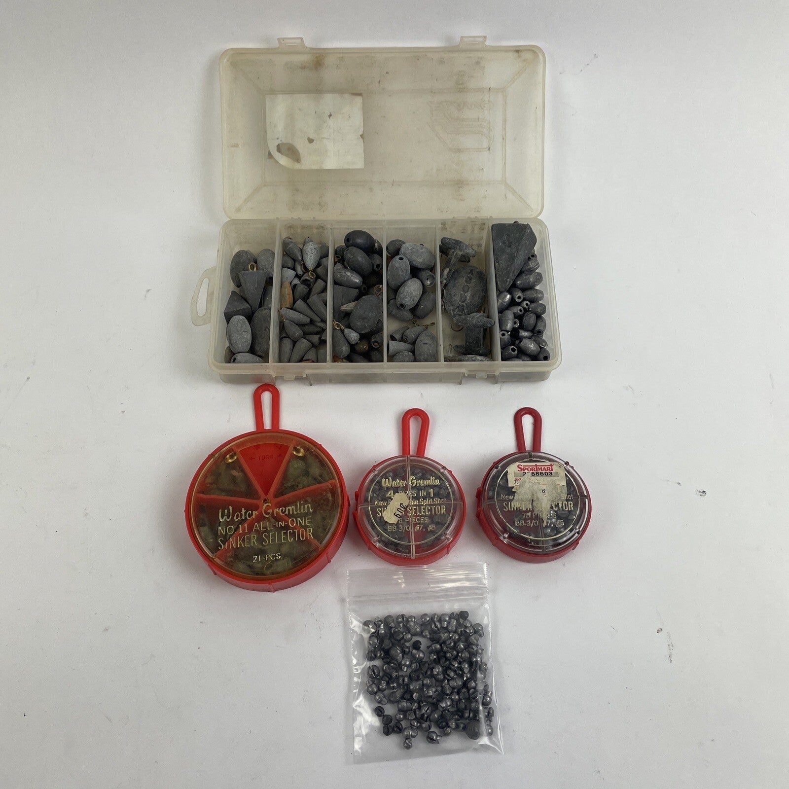 VTG.LOT OF 100+ Assorted Fresh Saltwater Lead Fishing Sinkers Weights (4.85 lbs)