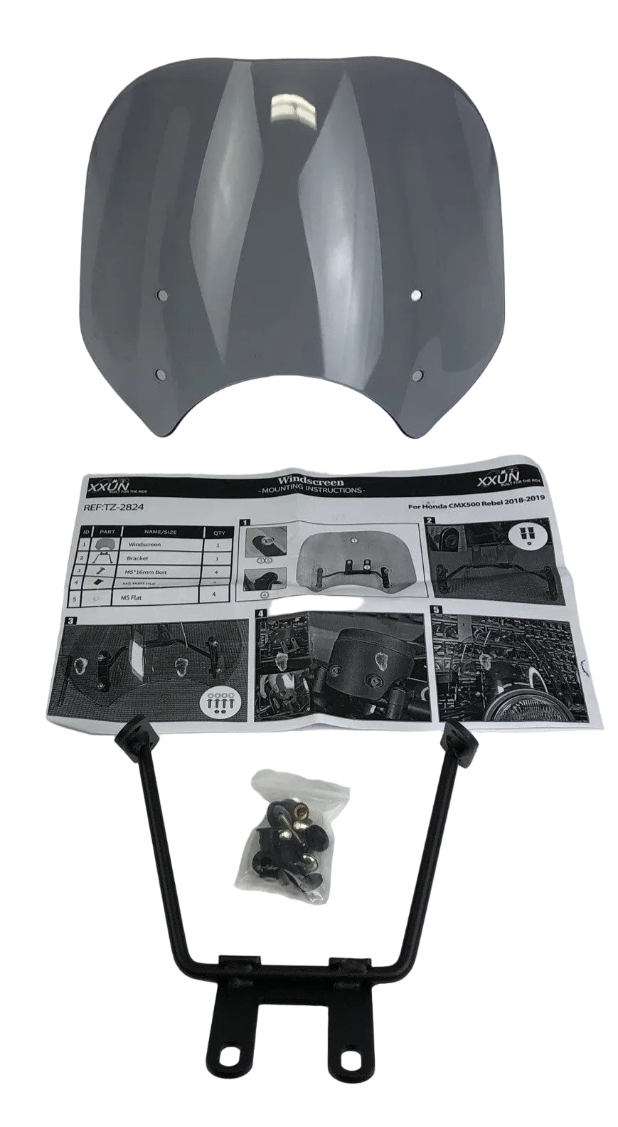 Honda Rebel smoke windshield CMX300 CMX500