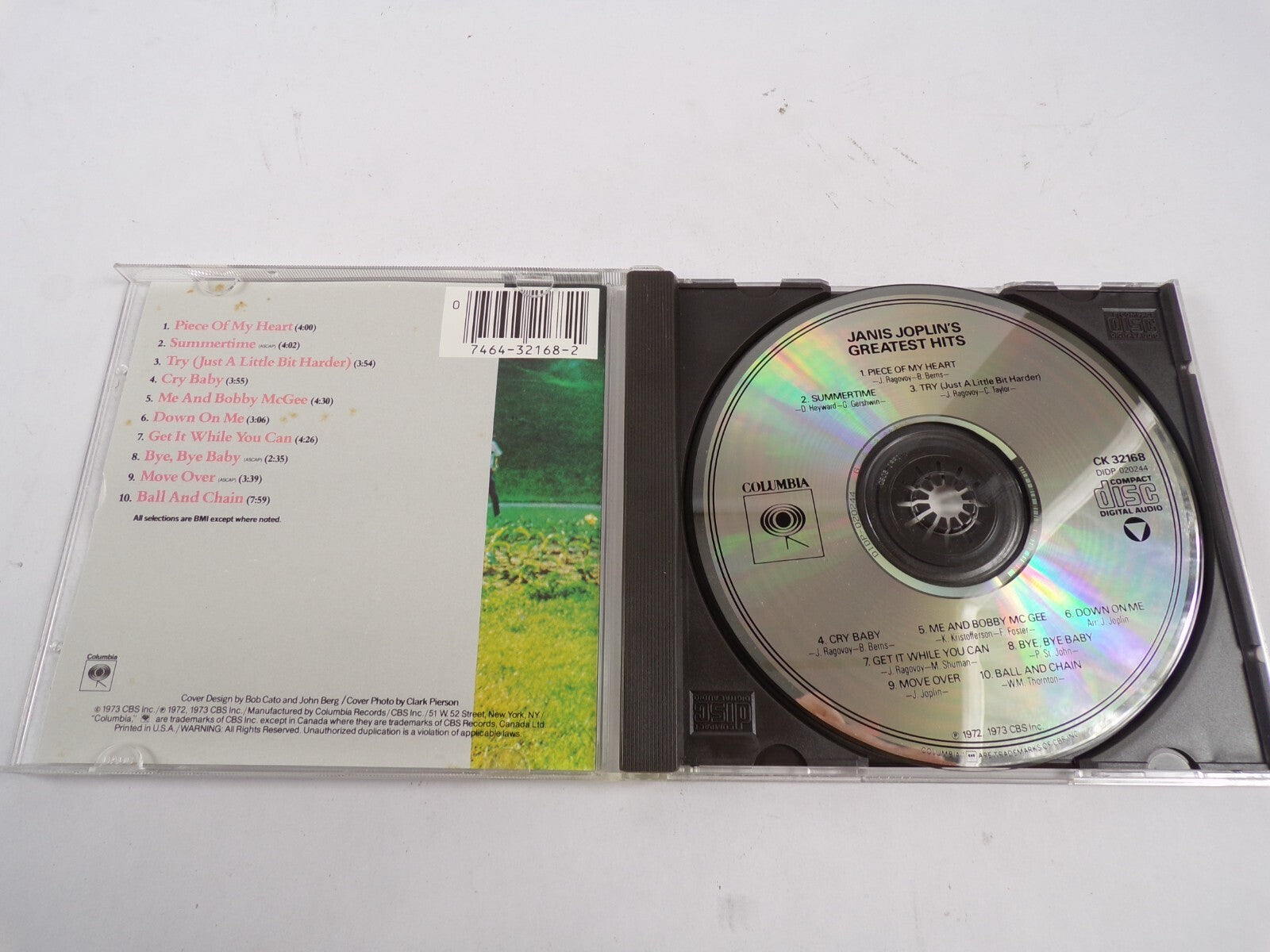 Janis Joplins Greatest Hits Summer Time Ball And Chain Cry Baby You Can CD#48