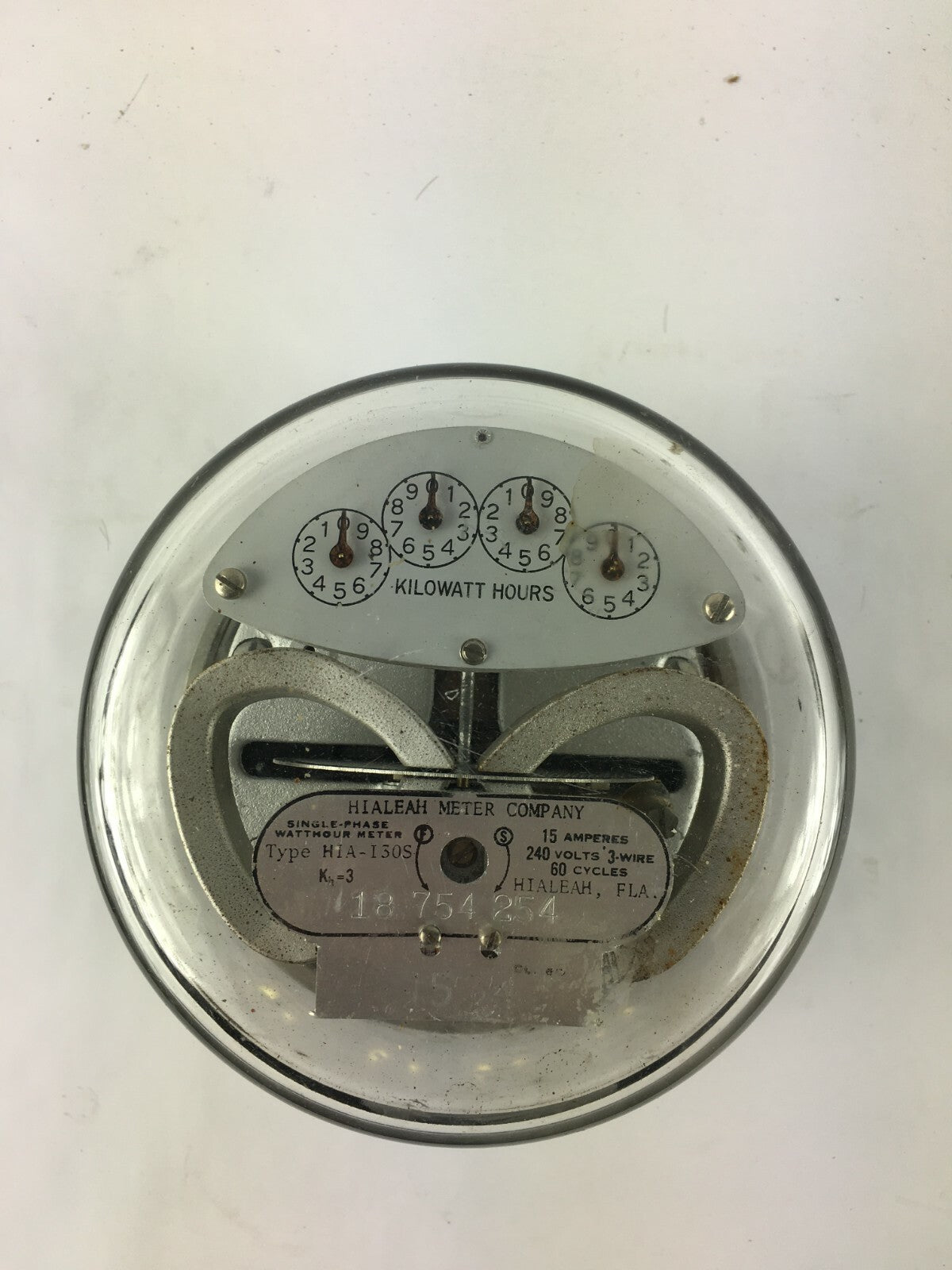 Hialeah Kilowatt Hours Single-Stator Watt Hour Meter Type HIA-130S 240v 3Wire