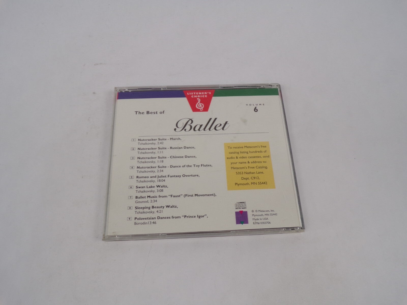 Listener's Choice The Best Of Ballet Nutcracker Suite Nutcracker Suite CD#69