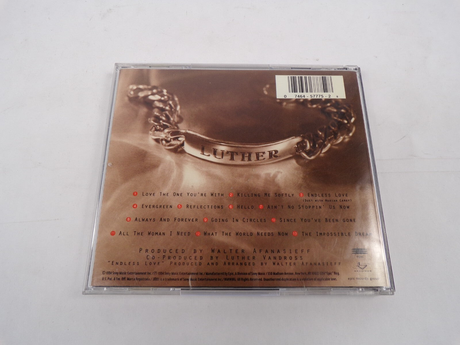 Luther Vanross Love The One You're With Kiling Me Softly Endless Love CD#26