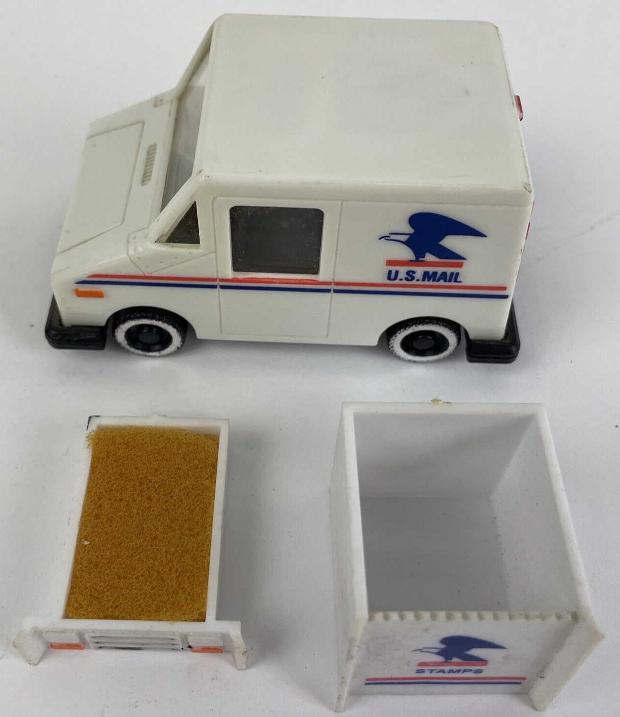 Vintage U.S. Mail Truck Eagle Logo on Side w Compartments Plastic Collectible *