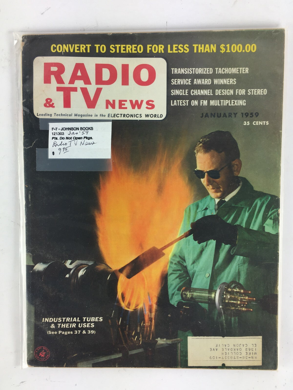 February 1959 Radio Craft Hugo Gernsback Magazine Industrial Tubes & Their Uses