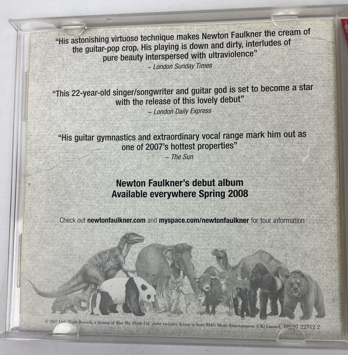 2 x Newton Faulkner Audio CD LOT - Tour Sampler (2008) - ep (2007) Mint Disc DEF