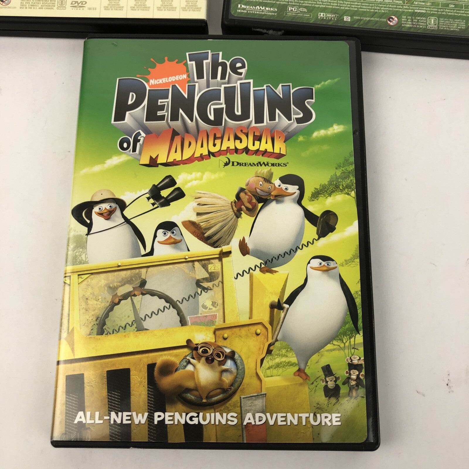 3 MADAGASCAR DVD Lot: 1; ESCAPE 2 AFRICA; The Penguins of Madagascar -Mint Discs
